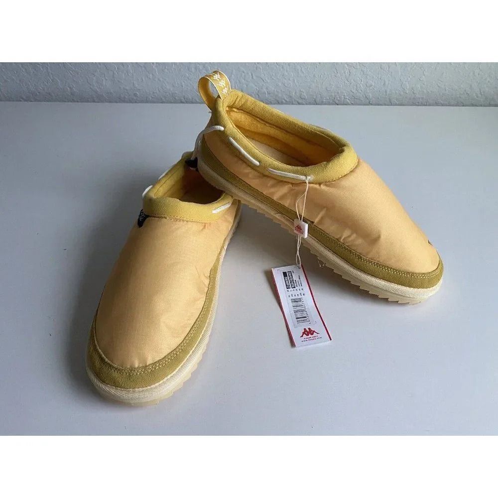 KAPPA 222 BANDA MULE Yellow WHITE Slippers‎ Mules Lined Men's Sz 11 NEW No Box